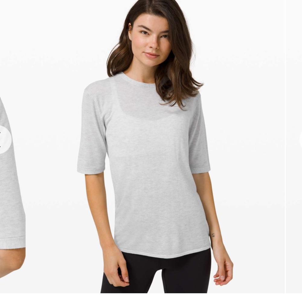 Lululemon easy days short sleeve sweater boolux